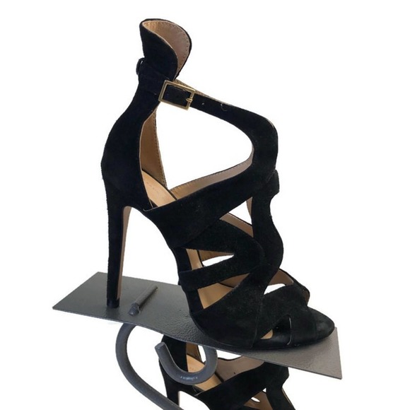 Zara Shoes - Zara black stiletto ankle strap heels size 8